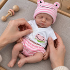 Lily Pad 12" Full Solid Silicone Sleeping Reborn Baby Doll Building Lovely Memories [Ships Within 48 Hours]
