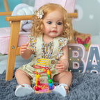 Muñeca Bebé Reborn de Vinilo Ultra Realista Matilda Rose de 22 Pulgadas ✨ Incluye Conjunto de Peto Floral