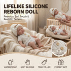 [Ships Within 48 Hours] Lucy 8" Mini Full Solid Silicone Reborn Baby Doll Gift Of Soft Comfort