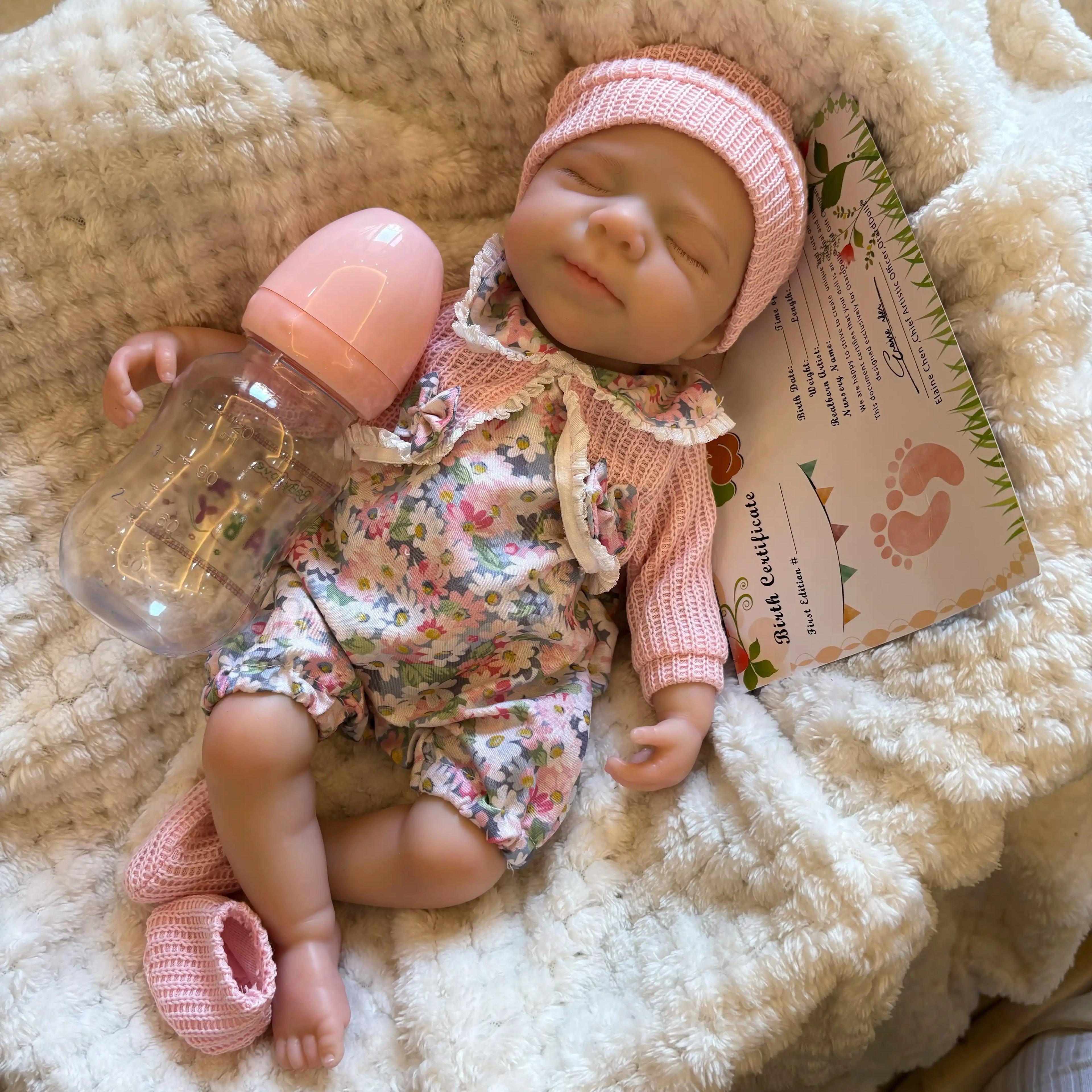 Lola – Asleep Full Silicone Reborn Baby Girl Doll