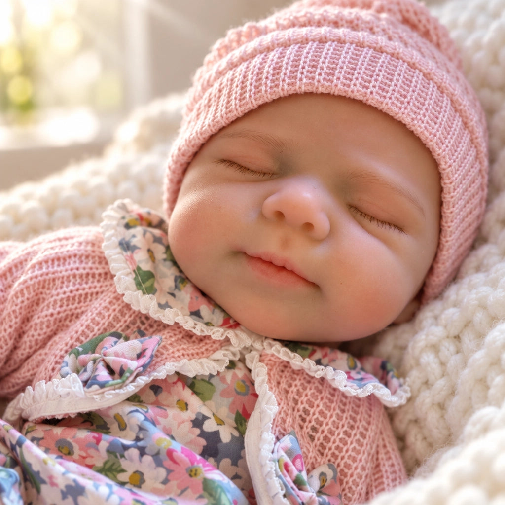 Lola 13" Realistic Silicone Smiling Baby Doll Little Infant Girl A Soothing Companion [Ships Within 48 Hours]