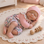Lola 13" Realistic Silicone Smiling Baby Doll Little Infant Girl A Soothing Companion [Ships Within 48 Hours]