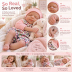 Lola 13" Realistic Silicone Smiling Baby Doll Little Infant Girl A Soothing Companion [Ships Within 48 Hours]