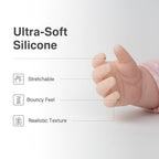 Lily Anne 12" Full Solid Silicone Open-Eye Reborn Baby Doll, Pink Floral Romper Outfit Included