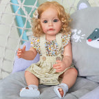 Muñeca Bebé Reborn de Vinilo Ultra Realista Matilda Rose de 22 Pulgadas ✨ Incluye Conjunto de Peto Floral