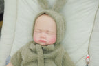 Lila - Fuzzy Ears Sleeping Full Silicone Reborn Baby Doll Girl