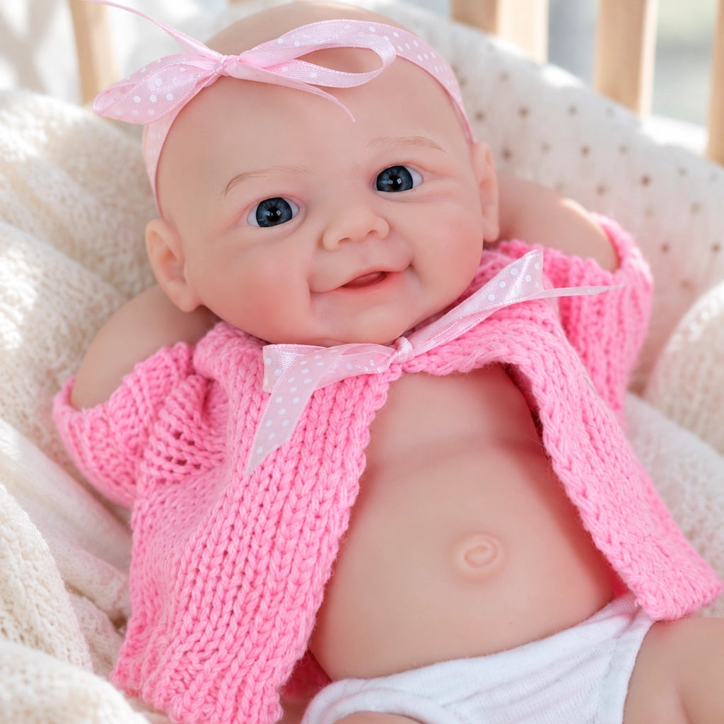 [Ships Within 48 Hours] Daisy Mae 12" Full Solid Silicone Open-Mouth Girl Reborn Baby Doll Building Lovely Memories
