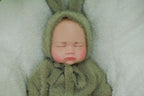 Lila - Fuzzy Ears Sleeping Full Silicone Reborn Baby Doll Girl