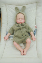 Lila - Fuzzy Ears Sleeping Full Silicone Reborn Baby Doll Girl