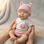 Froggy Mae Muñeca Reborn de Silicona Sólida de 12" Extremidades Estirables, Traje de Rana Incluido