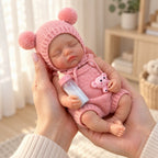Rosie – Full Body Silicone Reborn Baby Girl Doll 12" Sleeping Weighted Realistic Newborn with Pacifier & Bottle Gift [Ships Within 48 Hours]