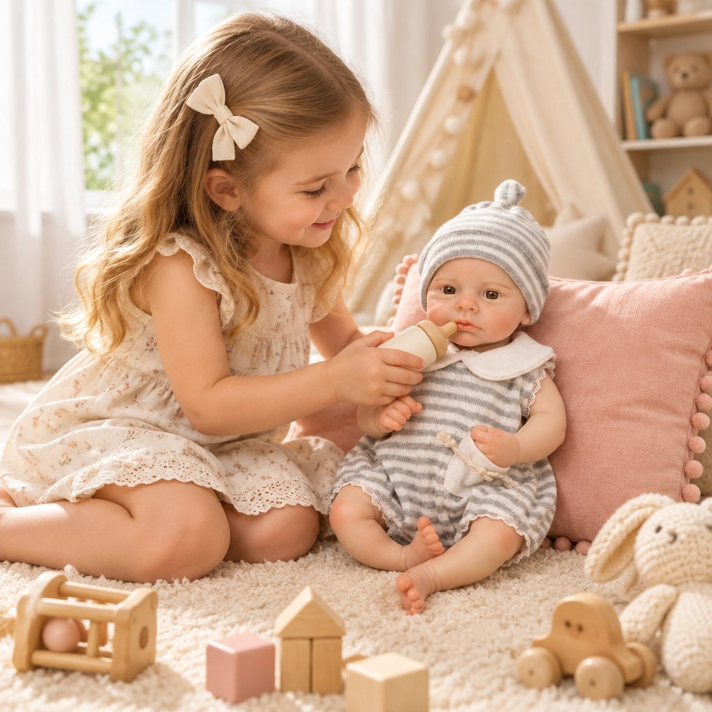 Grace 12" Ultra Soft Platinum Silicone Reborn Baby Doll Best Gift for Kids [Ships Within 48 Hours]