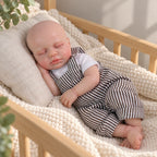 Ollie – Full Body Silicone Reborn Baby Doll 12" Sleeping Bald Realistic Newborn for Gift Collectible [Ships Within 48 Hours]