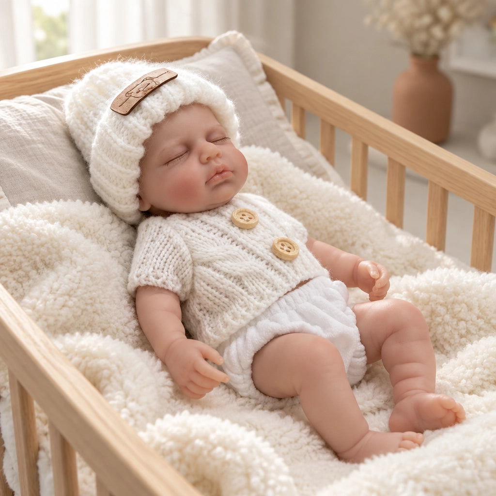 [Ships Within 48 Hours] Lucy 8" Mini Full Solid Silicone Reborn Baby Doll Gift Of Soft Comfort