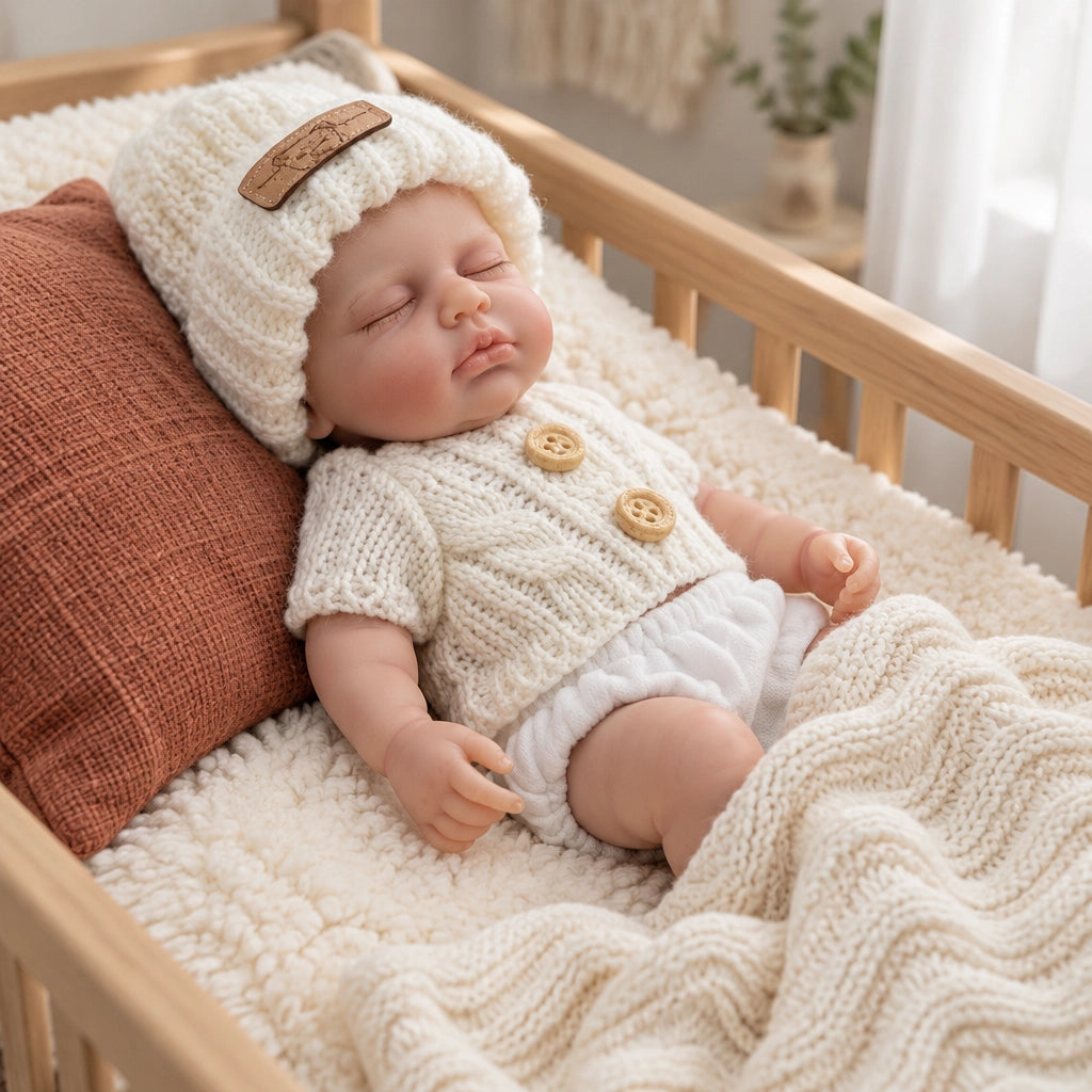 [Ships Within 48 Hours] Lucy 8" Mini Full Solid Silicone Reborn Baby Doll Gift Of Soft Comfort