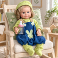 Millie – Realistic Body Silicone Reborn Baby Girl Doll 16" Open Eyes Blonde Rooted Hair Gift for Kids & Collectors [Ships Within 48 Hours]