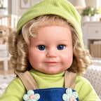 Millie – Realistic Body Silicone Reborn Baby Girl Doll 16" Open Eyes Blonde Rooted Hair Gift for Kids & Collectors [Ships Within 48 Hours]