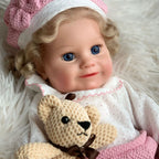 Millie – Realistic Body Silicone Reborn Baby Girl Doll 16" Open Eyes Blonde Rooted Hair Gift for Kids & Collectors [Ships Within 48 Hours]