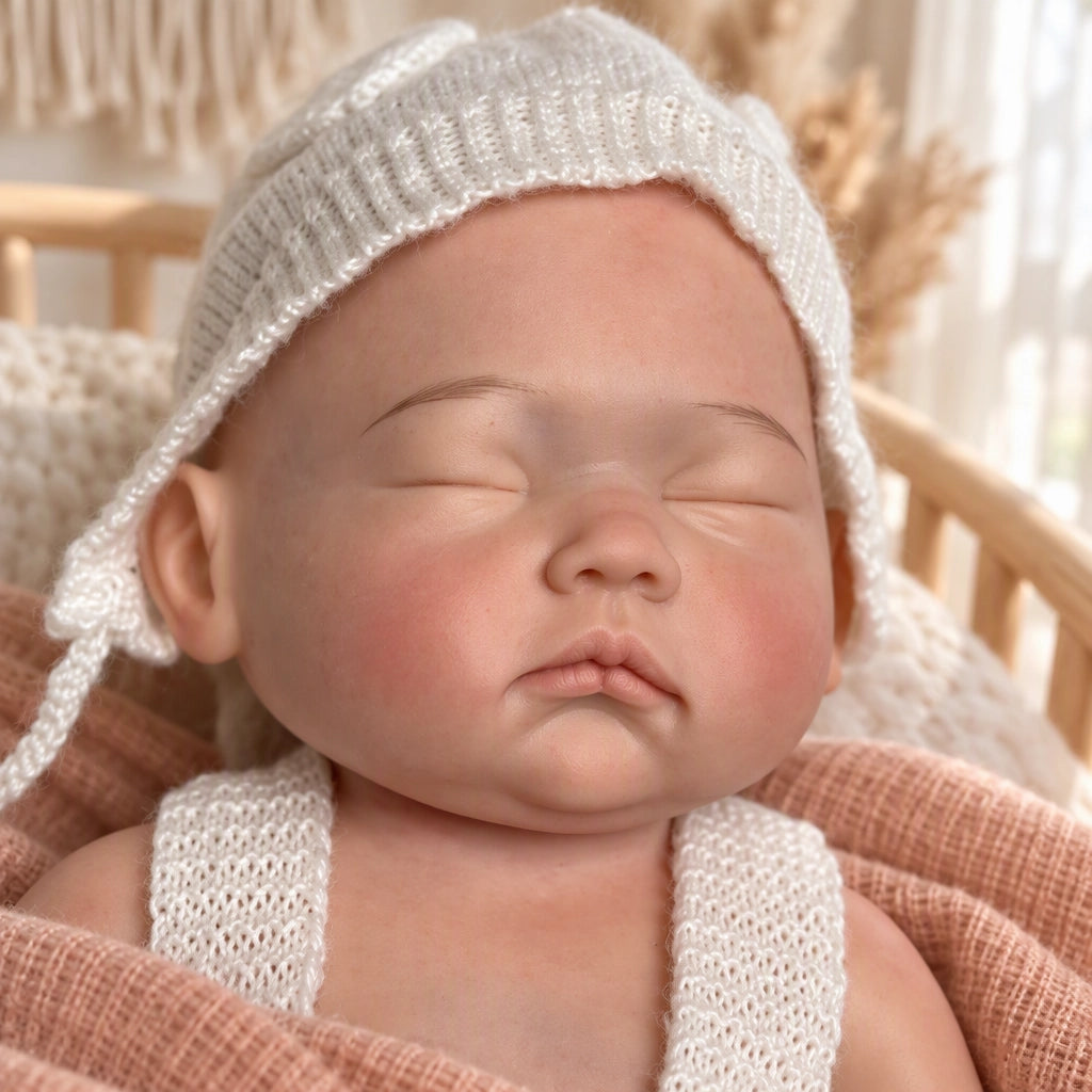 Logan 17.7" Realistic Silicone Sleeping Baby Little Infant Boy Emotional Healing Choice [Ships Within 48 Hours]
