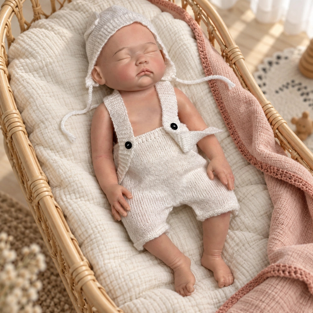 Logan 17.7" Realistic Silicone Sleeping Baby Little Infant Boy Emotional Healing Choice [Ships Within 48 Hours]
