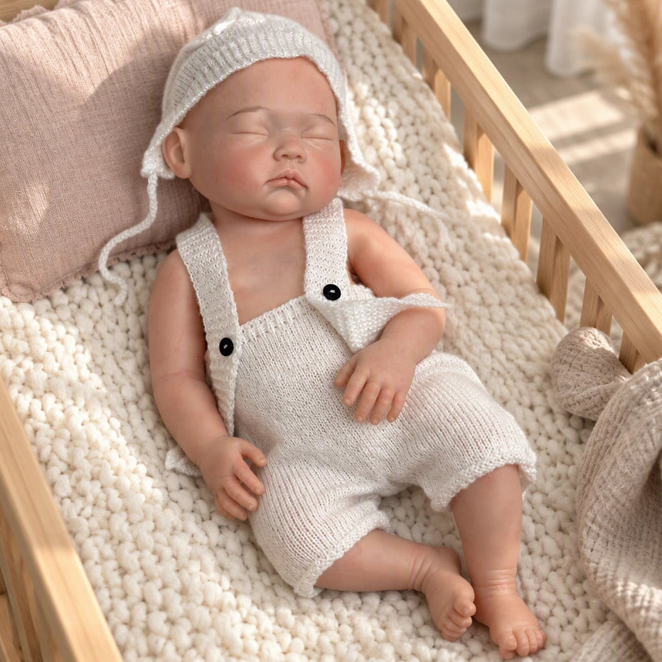 Logan 17.7" Realistic Silicone Sleeping Baby Little Infant Boy Emotional Healing Choice [Ships Within 48 Hours]