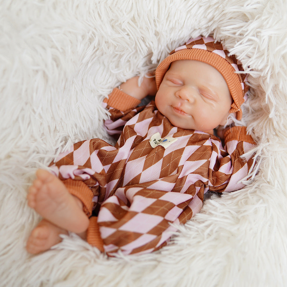 Lulu – Silicone Reborn Baby Girl Doll 12" Sleeping Bald Lifelike Newborn Mini Companion Gift [Ships Within 48 Hours]
