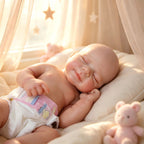 Nora – Full Body Solid Silicone Reborn Baby Girl Doll 13" Sleeping Bald Weighted Realistic Lifelike Newborn Collectible Gift