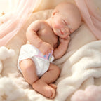 Nora – Full Body Solid Silicone Reborn Baby Girl Doll 13" Sleeping Bald Weighted Realistic Lifelike Newborn Collectible Gift