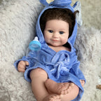 Millie – Realistic Body Silicone Reborn Baby Girl Doll 16" Open Eyes Blonde Rooted Hair Gift for Kids & Collectors [Ships Within 48 Hours]