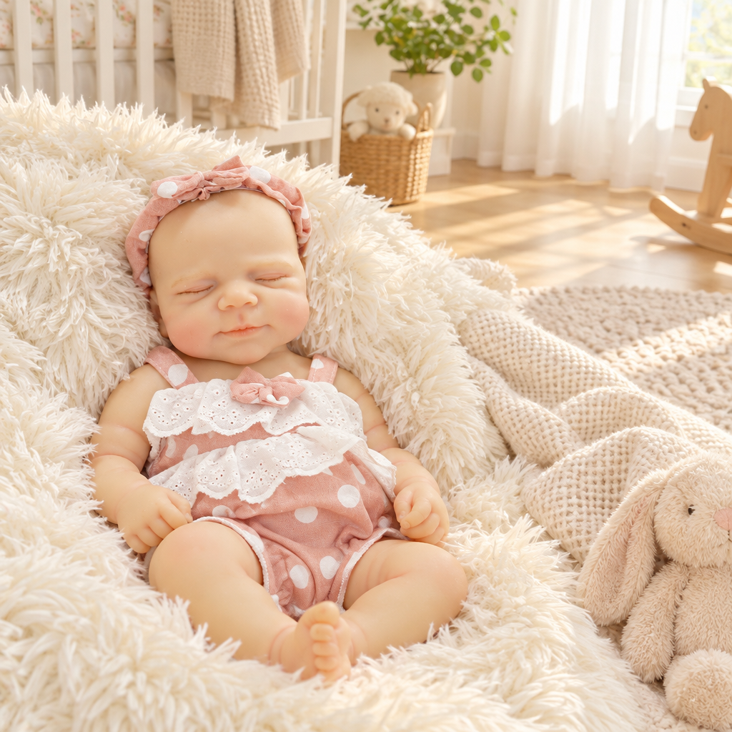 Lulu – Silicone Reborn Baby Girl Doll 12" Sleeping Bald Lifelike Newborn Mini Companion Gift [Ships Within 48 Hours]