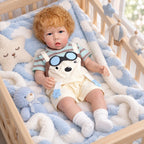Charlie – Reborn Baby Boy Doll 26" Open Eyes Blonde Curl Hair Weighted Realistic Lifelike Toddler Gift for Kids & Collectors [Ships Within 48 Hours]