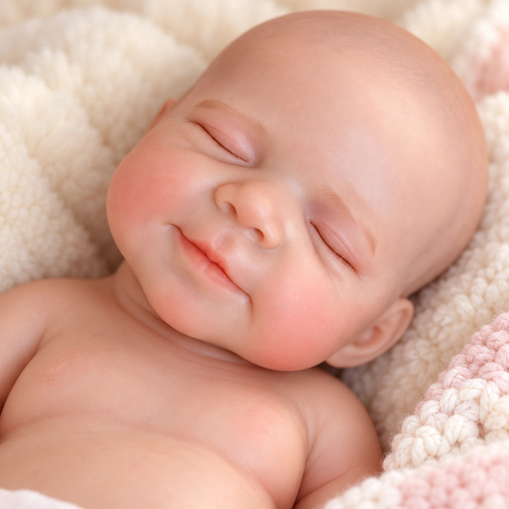 Nora – Full Body Solid Silicone Reborn Baby Girl Doll 13" Sleeping Bald Weighted Realistic Lifelike Newborn Collectible Gift [Ships Within 48 Hours]