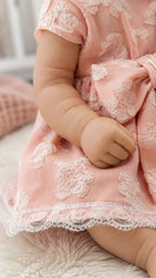 Hazel – Full Body Vinyl Reborn Baby Girl Doll 18" Sleeping Brown Hair Weighted Realistic Lifelike Newborn Gift [Ships Within 48 Hours]