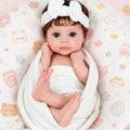 Mila – Realistic Body Solid Silicone Reborn Baby Doll 16" Open Eyes Rooted Brown Hair Realistic Baby Girl for Kids / Collector Gift [Ships Within 48 Hours]