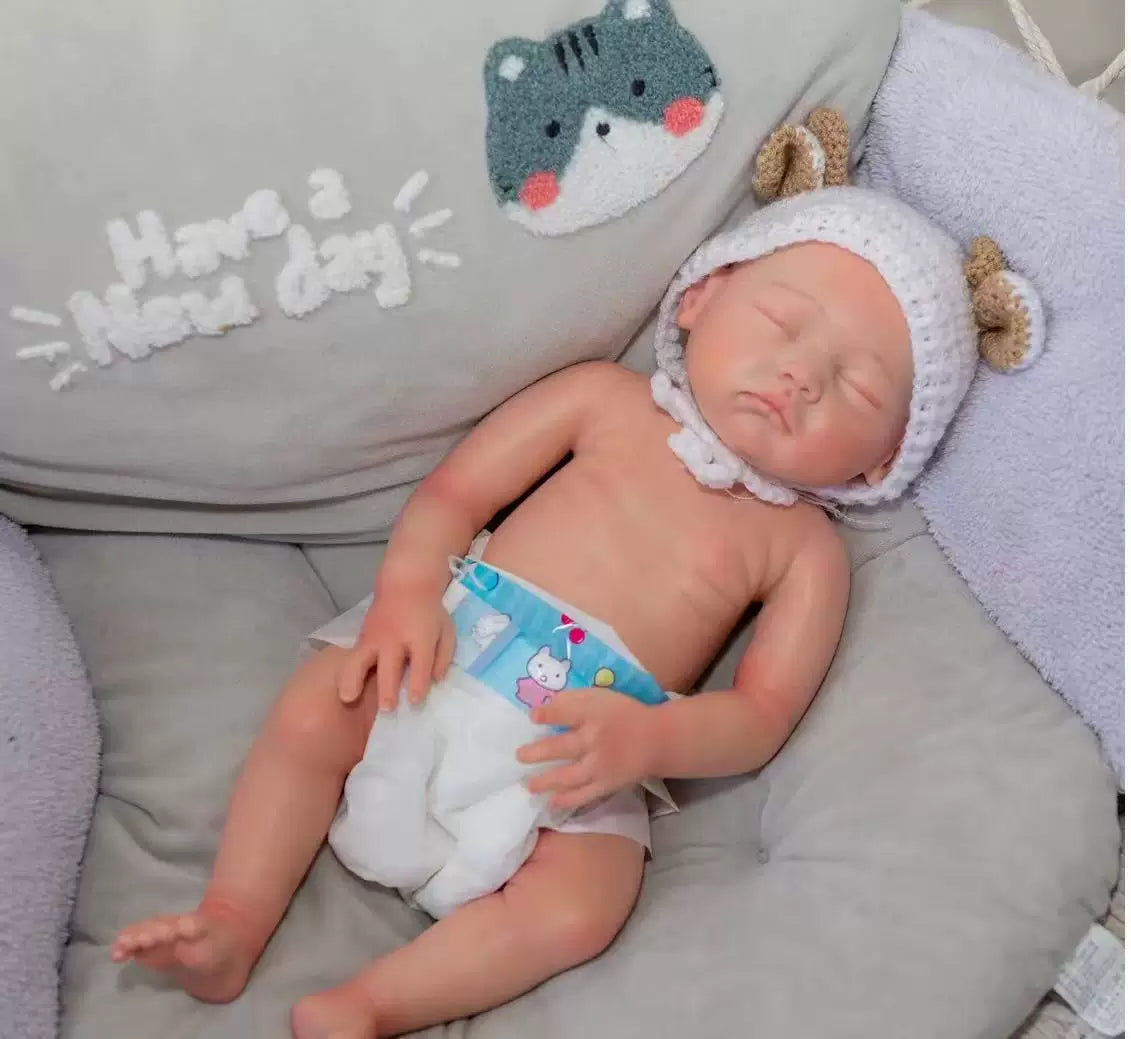 Logan – Asleep Full Silicone Reborn Baby Doll Boy