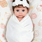 Mila – Realistic Body Solid Silicone Reborn Baby Doll 16" Open Eyes Rooted Brown Hair Realistic Baby Girl for Kids / Collector Gift [Ships Within 48 Hours]