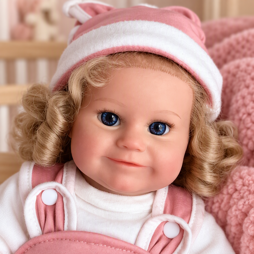 Millie – Realistic Body Silicone Reborn Baby Girl Doll 16" Open Eyes Blonde Rooted Hair Gift for Kids & Collectors [Ships Within 48 Hours]