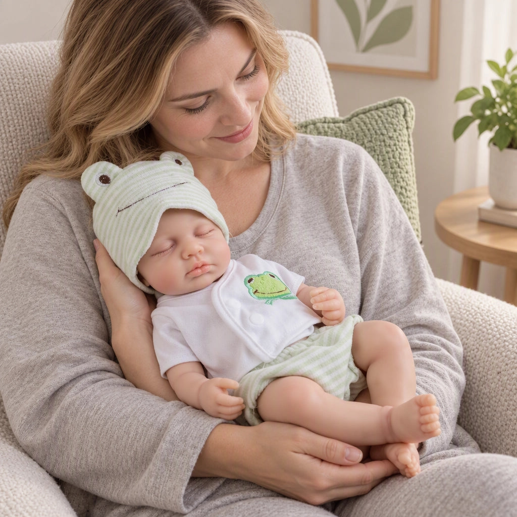 Arlo 13" Realistic Silicone Sleeping Baby Little Infant Boy Best Gift for Kids [Ships Within 48 Hours]