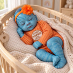 Lumi – Reborn Baby Girl Doll 19" Weighted Blue Skin Open Eyes Realistic Vinyl Limbs Collectible Gift [Ships Within 48 Hours]
