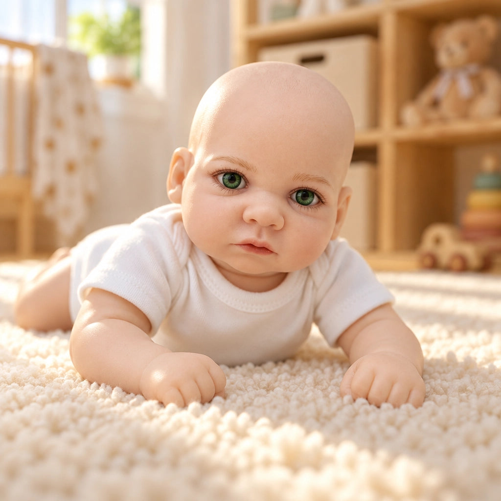 Lucas 12" Full Solid Silicone Open Eyes Boy Reborn Baby Doll [Ships Within 48 Hours]