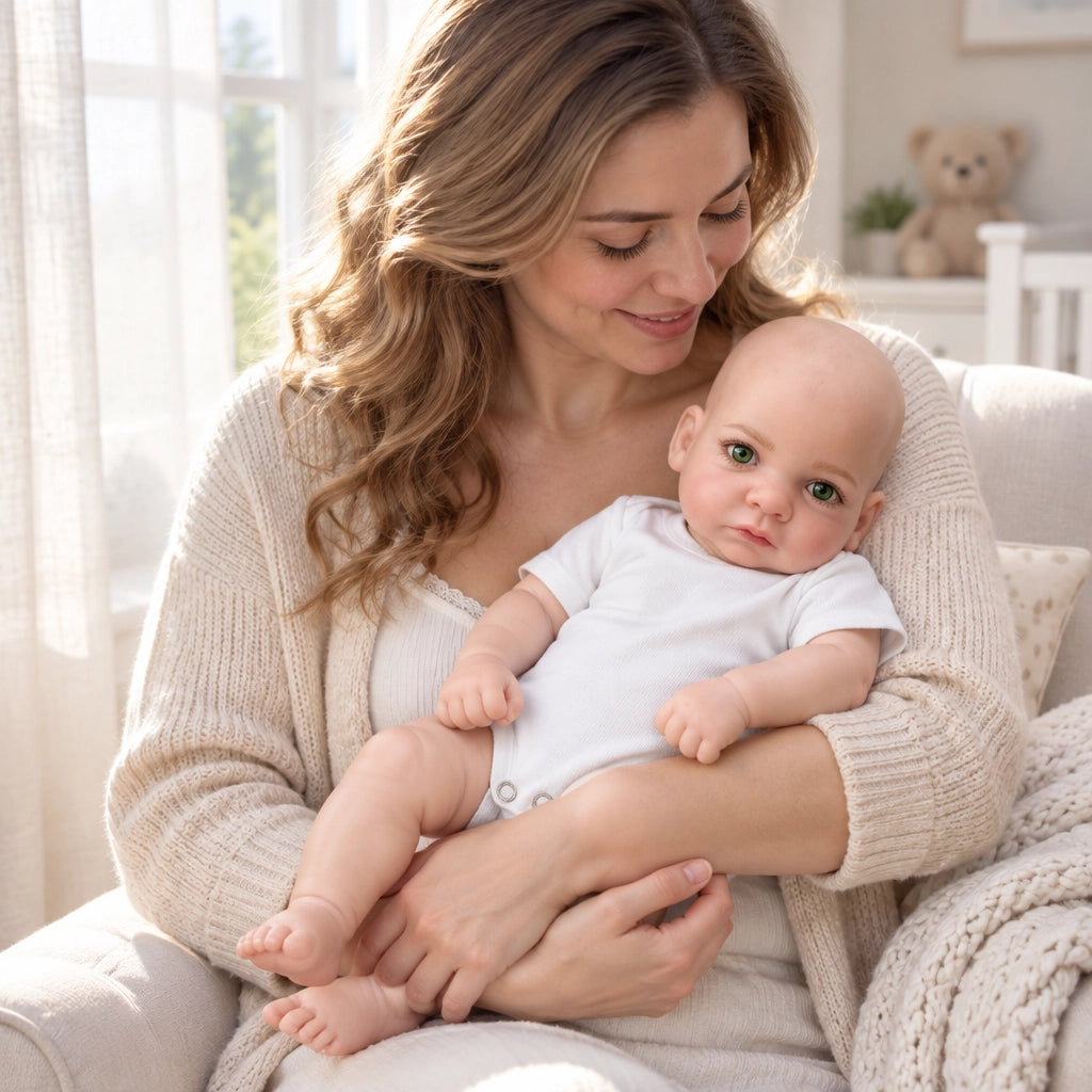 Lucas 12" Full Solid Silicone Open Eyes Boy Reborn Baby Doll [Ships Within 48 Hours]