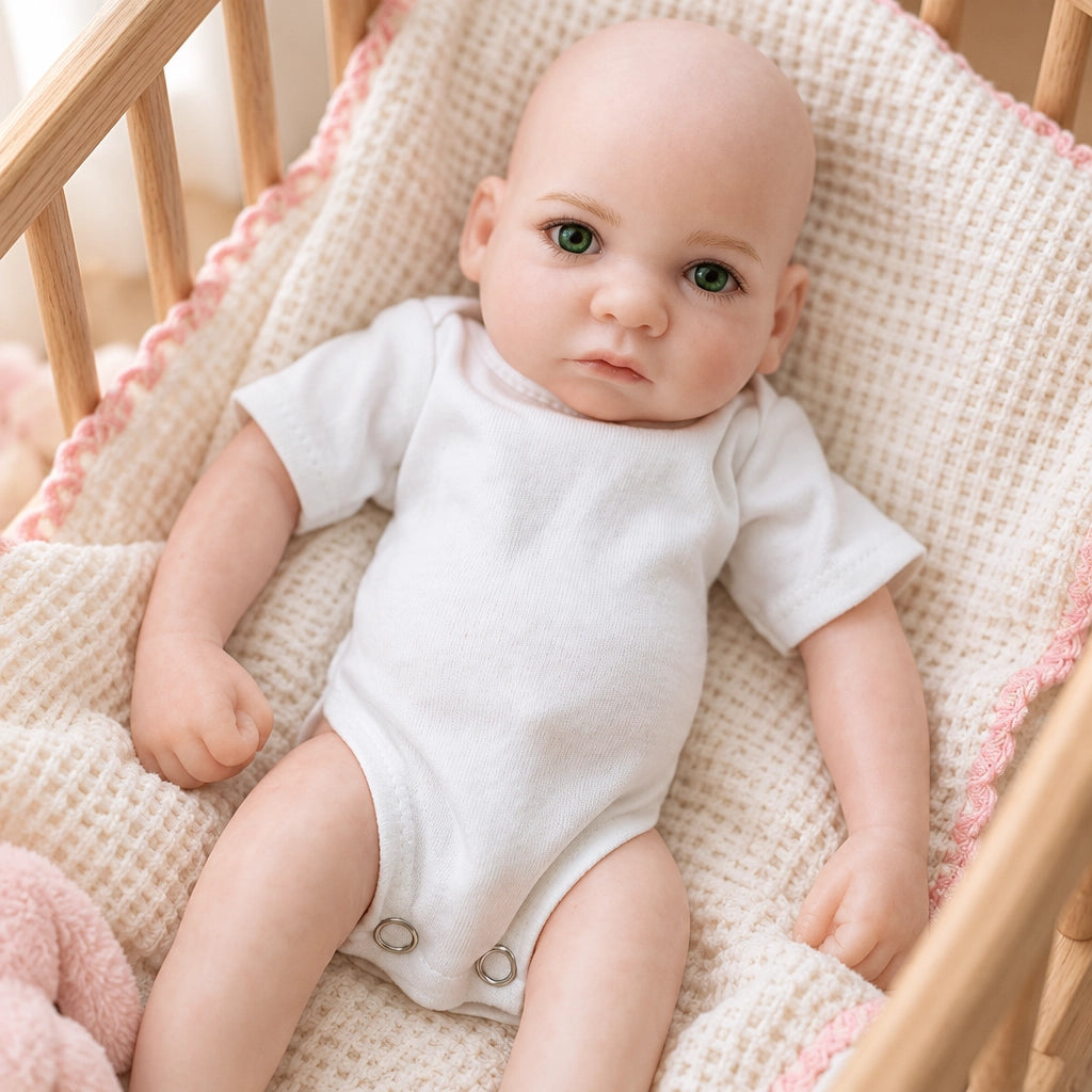 Lucas 12" Full Solid Silicone Open Eyes Boy Reborn Baby Doll [Ships Within 48 Hours]