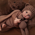 Koa Bear 15.7inch Full Solid Silicone Boy Reborn Baby Doll