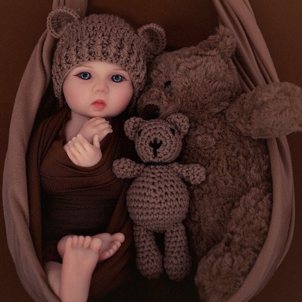 Koa Bear 15.7inch Full Solid Silicone Boy Reborn Baby Doll