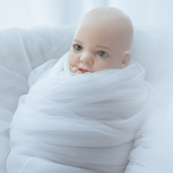 Bionic Green Eyes 12" Full Solid Silicone Open Eyes Boy Reborn Baby Doll