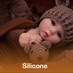 Koa Bear 15.7inch Full Solid Silicone Boy Reborn Baby Doll