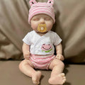 [Ships Within 48 Hours] Froggy Mae 12" Full Solid Silicone Reborn Baby Doll Stretchable Limbs, Frog Outfit Included