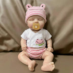 Froggy Mae Muñeca Reborn de Silicona Sólida de 12" Extremidades Estirables, Traje de Rana Incluido