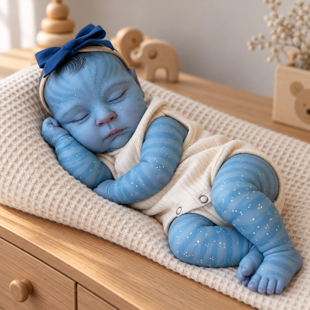 Nova – Full Body Vinyl Reborn Baby Girl Doll 19" Sleeping Weighted Realistic Fantasy Newborn Collectible Gift [Ships Within 48 Hours]