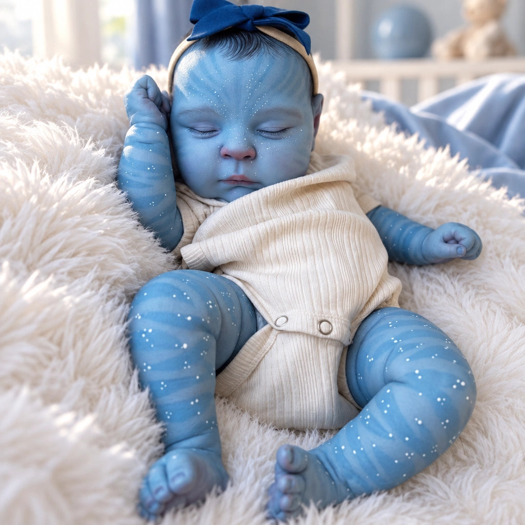 Nova – Full Body Vinyl Reborn Baby Girl Doll 19" Sleeping Weighted Realistic Fantasy Newborn Collectible Gift [Ships Within 48 Hours]